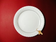 Iwona 0014 - Talerz płytki 21 cm. - Porcelana Chodzież